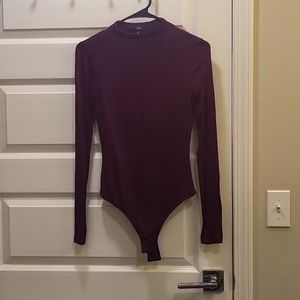 Lulu's burgundy/plum bodysuit